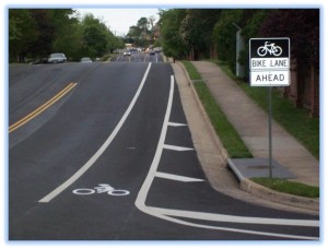 Bike  lanes in Fairfax County/Credit: Fairfax County