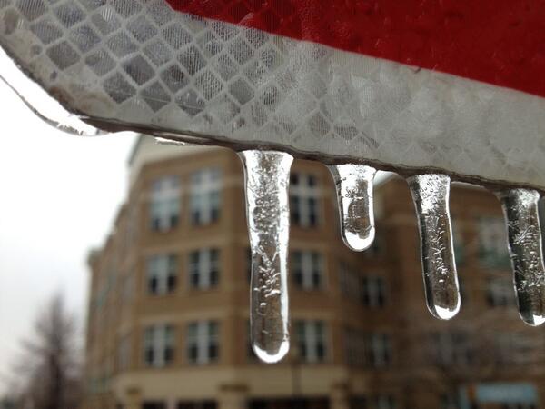 Freezing rain at Reston Town Center on Feb. 5. 2014/Credit: George Mesthos vis Twitter