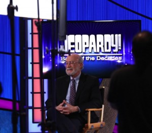 Mark Lowenthal on Jeopardy set/Credit: Jeopardy