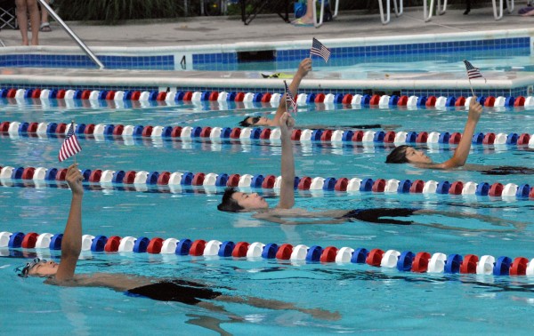  RSTA swimmers show their patriotism/Credit: RSTA