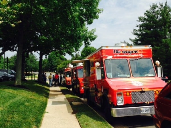 Food trucks on Business Center Drive in Reston