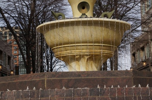Mercury Fountain in winter