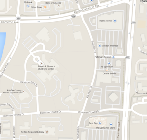 Map of Reston Town Center North area 