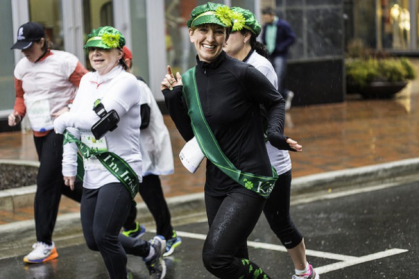 Getting in St. Patrick's Day spirit in Lucky Leprechaun 5K in Reston/Credit: PRRacing