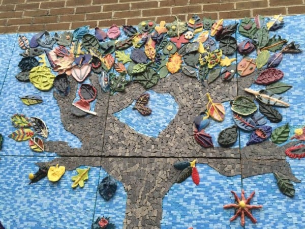 New mosaic at Hunters Woods Elementary created by sixth-graders/Courtesy HWES