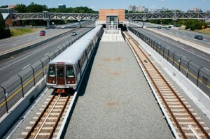 First Silver Line train at Wiehle-Reston East/Credit: Mike Heffner