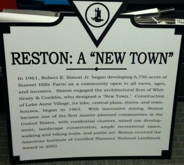 Reston Historic Sign/Credit: Reston Historic Trust