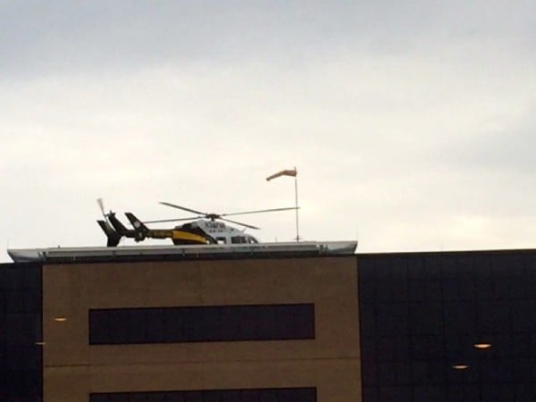 Medical helicopter at Reston Hospital
