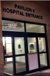Reston Hospital Center with gun damage/Courtesy FCPD