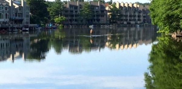 Paddleboarding on Lake Thoreau
