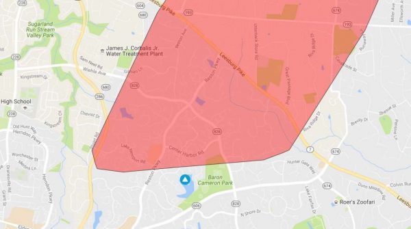 Power outage in Reston Sept. 22/Credit: Dominion