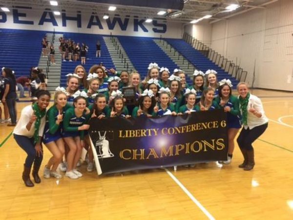 South Lakes Cheerleading Liberty Conference winners/Credit: SLHS