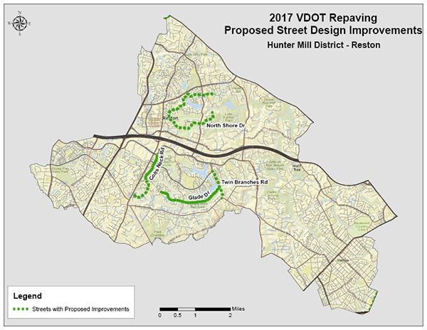 2017 VDOT repaving proposed street design improvements (Image via Fairfax County)